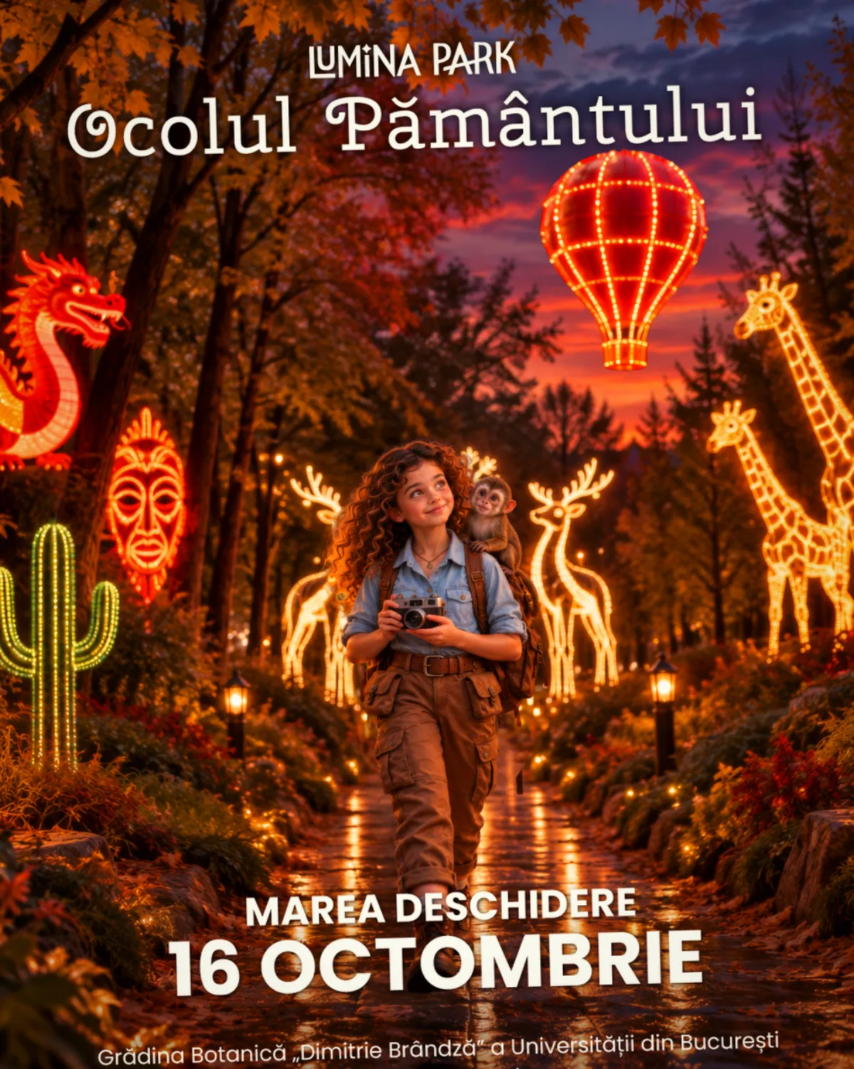 Lumina Park ajunge în România cu tema „Ocolul Pământului” și 200 de instalații
